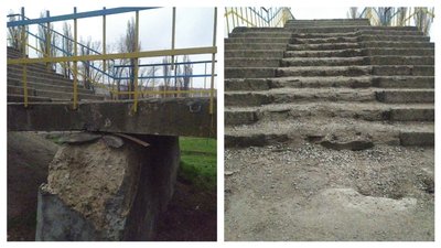 У Кропивницькому руйнується міст через річку Інгул до Козачого острова