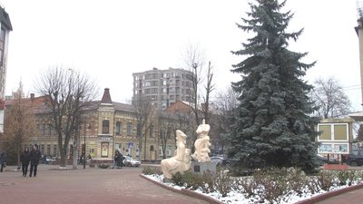 У синьо-жовтих кольорах прикрасять ялинки, які ростуть в центрі Хмельницького