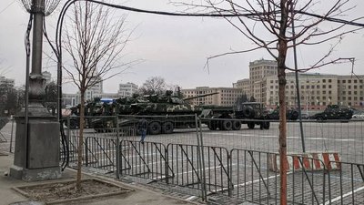 Бронетехніка на майдані Свободи: у Харкові готуються до 30-річчя ЗСУ