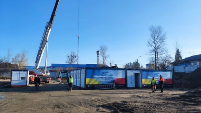 У Горенці на Київщині встановлюють модульні будиночки