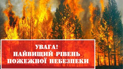 Найвищий клас пожежної небезпеки оголосили на Сумщині