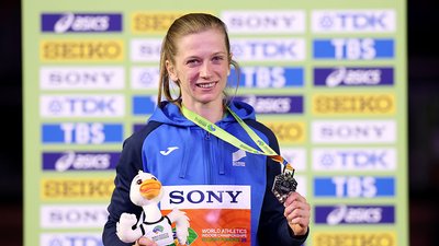 37-річна Тіна Шутей зі срібною медаллю чемпіонату світу з легкої атлетики у приміщенні