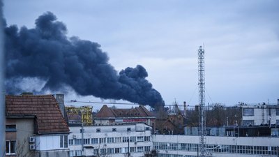Івано-Франківський аеропорт, атака РФ, дим, обстріл Івано-Франківський аеропорт, атака РФ, дим, обстріл