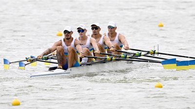Українські веслувальники Олександр Баглай, Юрій Іванов, Артем Верестюк, Іван Довгодько