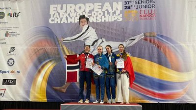Прикарпатки Анна Сірокваша, Кіра Чекіс та Лідія Приймак стали чемпіонками Європи з таеквон-до Прикарпатки Анна Сірокваша, Кіра Чекіс та Лідія Приймак стали чемпіонками Європи з таеквон-до