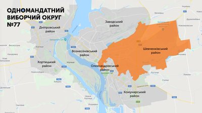 Список кандидатів по одномандатому виборчому округу №77