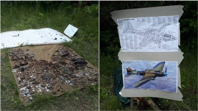 На Кіровоградщині знайшли більше тисячі уламків бойового літака ІЛ-2 часів Другої світової війни
