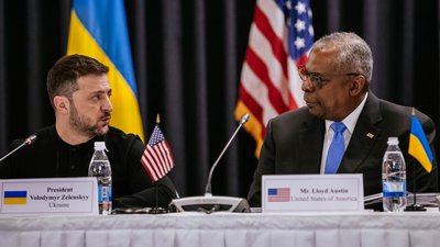 Міністр оборони США Ллойд Остін і президент України Володимир Зеленський