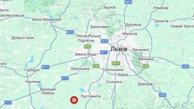 Місце, де зареєстрували землетрус на Львівщині
