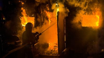 Загоряння будівлі на Хмельниччині, 2 лютого 2026 року