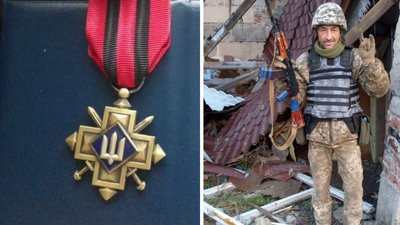 Захищає Україну з весни 2022 року: військового з Черкащини відзначили "Золотим Хрестом"
