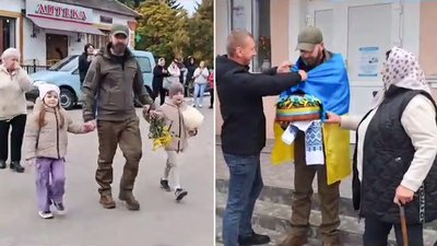 Звільненого з полону бійця Олега Крезенцира зустріли у Висоцькій громаді на Рівненщині