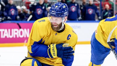 Ігор Мережко в матчі України проти Франції на ЧС-2026 з хокею