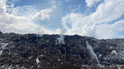 Пожежа на Макухівському сміттєзвалищі