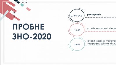 Змінено дати проведення пробного ЗНО-2020
