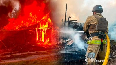 РФ атакувала Корюківський район: горіли приміщення, у жінки гостра реакція на стрес
