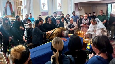 У Сумах прощаються із військовим Ярославом Маландієм У Сумах прощаються із військовим Ярославом Маландієм