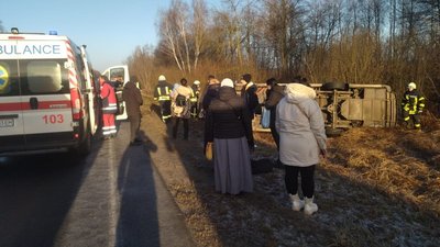 На Волині перекинувся рейсовий автобус На Волині перекинувся рейсовий автобус