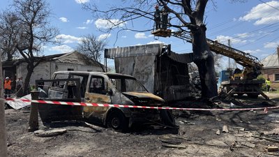 наслідки удару по новобаварському району