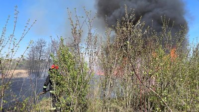 Рятувальники ліквідували шість пожеж на відкритій місцевості Рятувальники ліквідували шість пожеж на відкритій місцевості