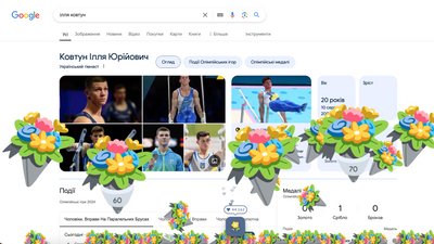 У Google можна надіслати віртуальні квіти для переможців Олімпійських ігор