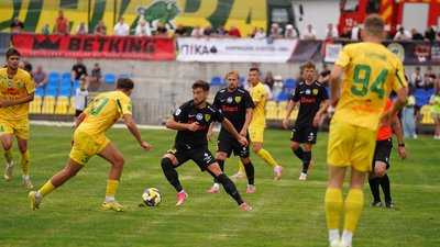 Фрагмент матчу «Буковина»-тернопільська «Нива» 22 серпня 2026 року