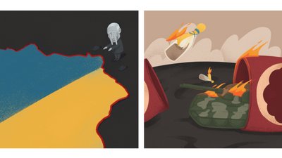 "Я би не хотів мати десятки тем для ілюстрацій кожен день, як зараз": місяць війни в ілюстраціях "Я би не хотів мати десятки тем для ілюстрацій кожен день, як зараз": місяць війни в ілюстраціях