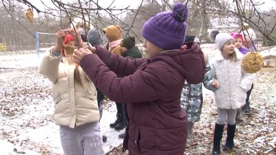 Годівнички і смаколики: на Черкащині дітьти підгодовують диких птахів Годівнички і смаколики: на Черкащині дітьти підгодовують диких птахів