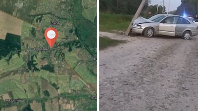 Рівненщина: водій, якого позбавили права керувати за п'яну їзду, влетів у стовп. Село без електрики