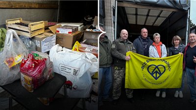 Їжу та речі відвезли волонтери з Полтавщини воїнам на Донецький та Запорізький напрямки