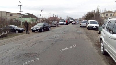 Протест на трасі на Запоріжжі