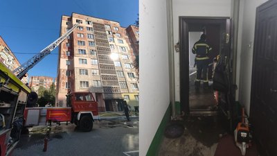 У Луцьку горіла квартира у дев'ятиповерховому будинку