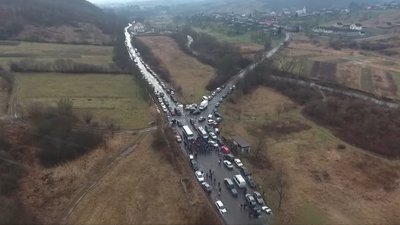 Незадоволені станом дороги: на Закарпатті перекривали трасу обласного значення