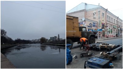 У Кропивницькому спустили воду в Інгулі, щоб замінити труби водогону