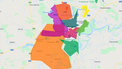Карта роботи волонтерів у Чернігові Карта роботи волонтерів у Чернігові