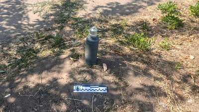 Фугасний снаряд, який вилучили правоохоронці у підозрюваного