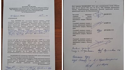 Акт про відмову від вручення розпорядження. Акт про відмову від вручення розпорядження.