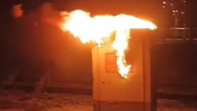 Підпал партизанами релейної шафи на станції Максима Горького у Волгограді, Росія