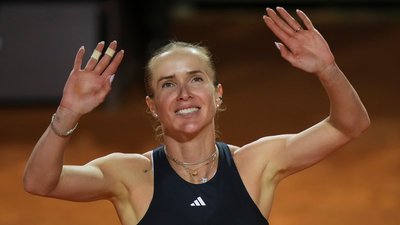 Еліна Світоліна святкує перемогу на турнірі у Римі