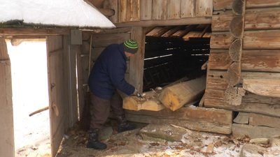 У селі Крилос на Прикарпатті відновлюють 130-річну гуцульську ґражду У селі Крилос на Прикарпатті відновлюють 130-річну гуцульську ґражду