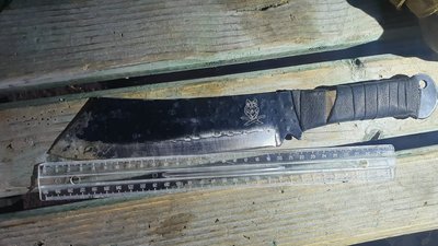 Ніж-мачете, набої та запчастину від автомата АК-74 виявили прикордонники у жительки Мукачева