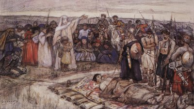 Княгиня Ольга зустрічає тіло князя Ігоря Княгиня Ольга зустрічає тіло князя Ігоря