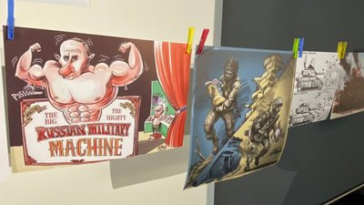 "Слава Україні". На підтримку ЗСУ в Одесі відкрили виставку сатиричних зображень. ФОТО "Слава Україні". На підтримку ЗСУ в Одесі відкрили виставку сатиричних зображень. ФОТО