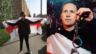 Сім годин на колінах. Білорус влаштував акцію солідарності біля посольства Білорусі в Києві