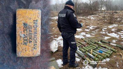 Вибухівка та гранатомети, які вилучила поліція на Чернігівщині у 2025 році