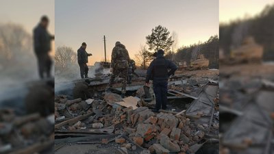 Наслідки прильоту по промисловій будівлі у Семенівці Наслідки прильоту по промисловій будівлі у Семенівці