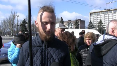 голова запорізького осередку «Сокіл», учасник мітингу Денис Ясинський голова запорізького осередку «Сокіл», учасник мітингу Денис Ясинський