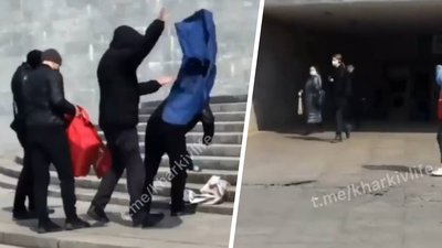 У Харкові облили зеленкою роздавача газет Добкіна