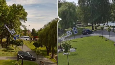 Їздив автомобілем по пішохідних доріжках у Гідропарку