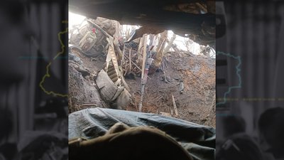 Позиція під Бахмутом, на якій "Хантер" провів 11 днів Позиція під Бахмутом, на якій "Хантер" провів 11 днів